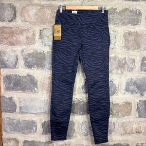 Rock & Republic Fever Pull-On Leggings Zazzy Zebra Navy Black Denim NWT 6 M